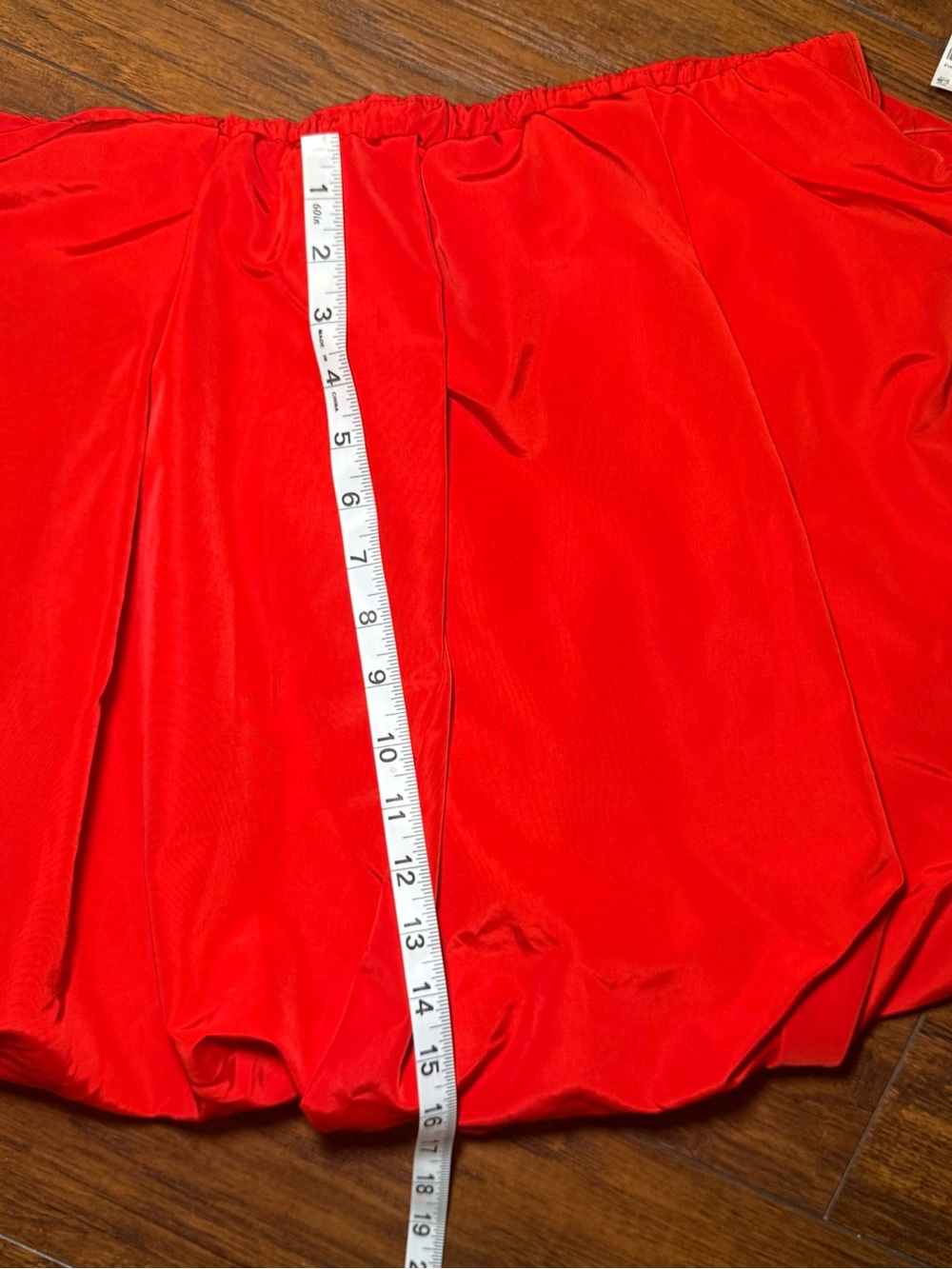Old Navy Red Taffeta Bubble Mini Skirt L Balloon Hem Y2K Party Gameday Coquette - Picture 12 of 13
